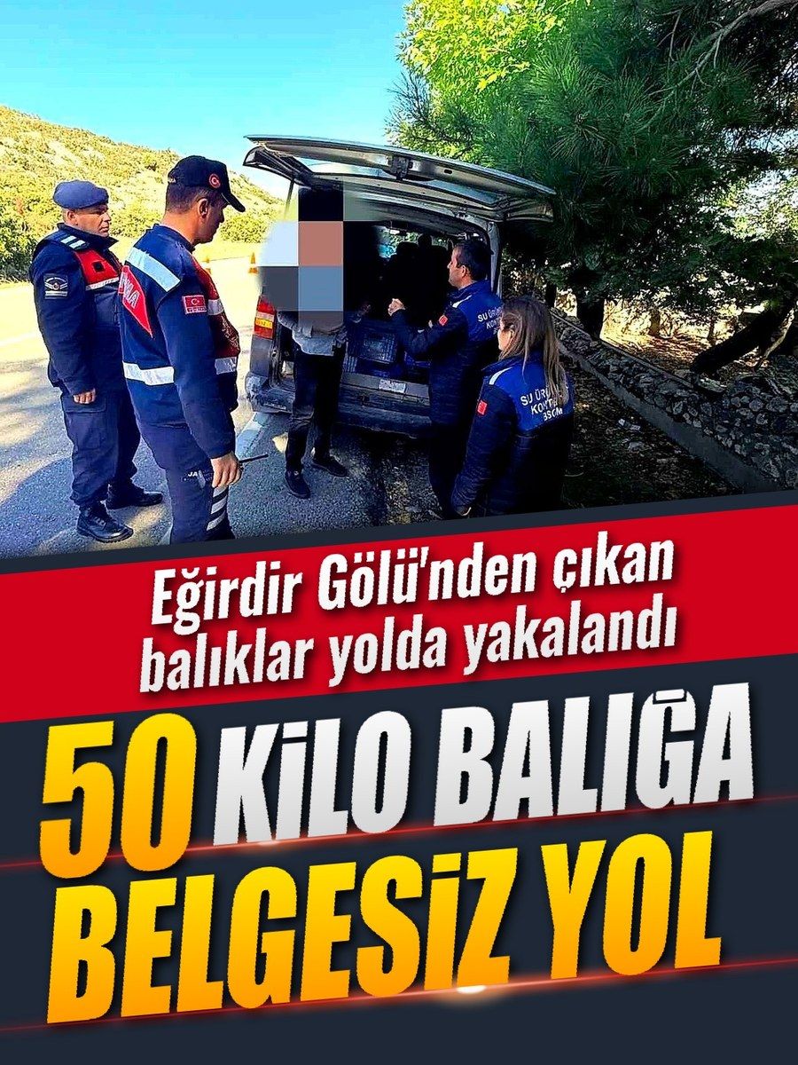 Eğirdir’de yol denetiminde 50 kilo gümüşi havuz balığı ele geçirildi