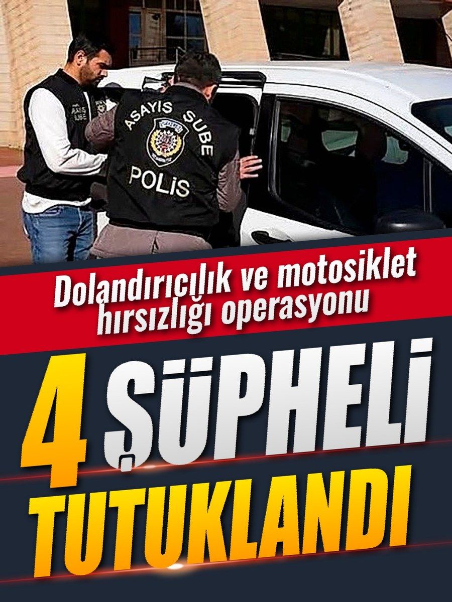 Isparta’da dolandırıcılık ve motosiklet hırsızlığı olaylarında 4 şüpheli yakalandı