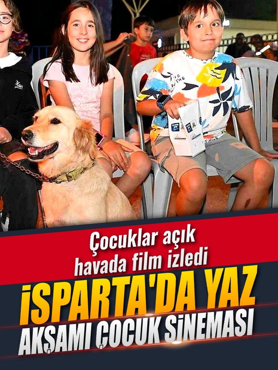 Çocuklar sinema etkinliğinde doyasıya eğlenip açık havada film izlediler
